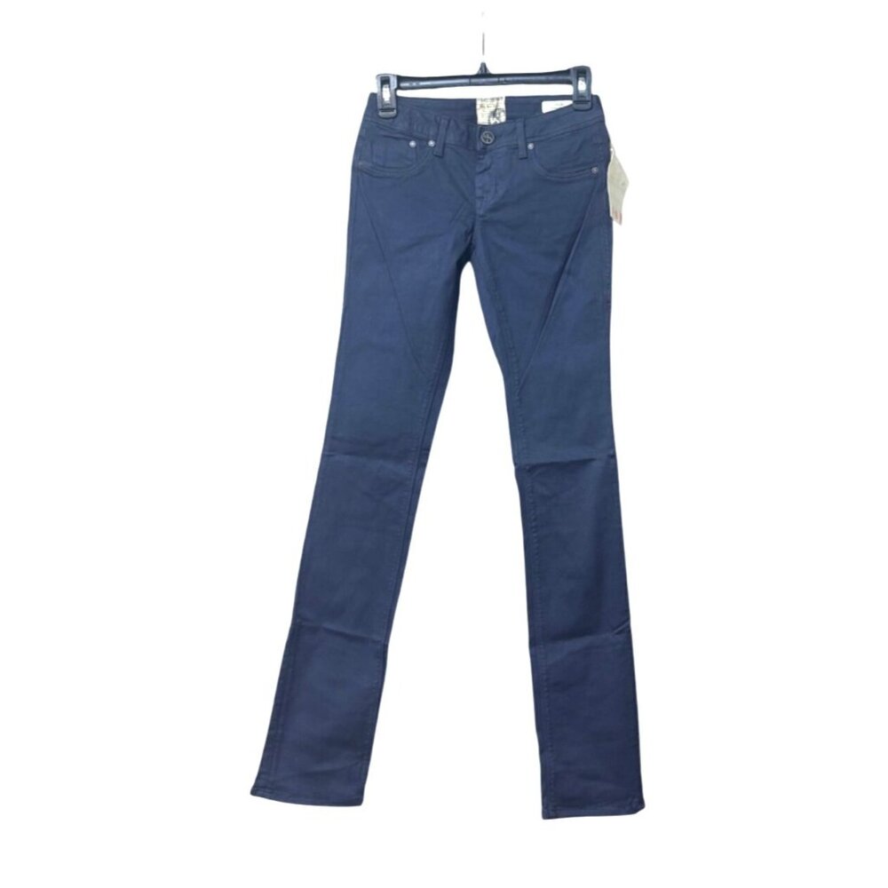 Dylan George Trish Straight Leg Cotton Pants, Blue